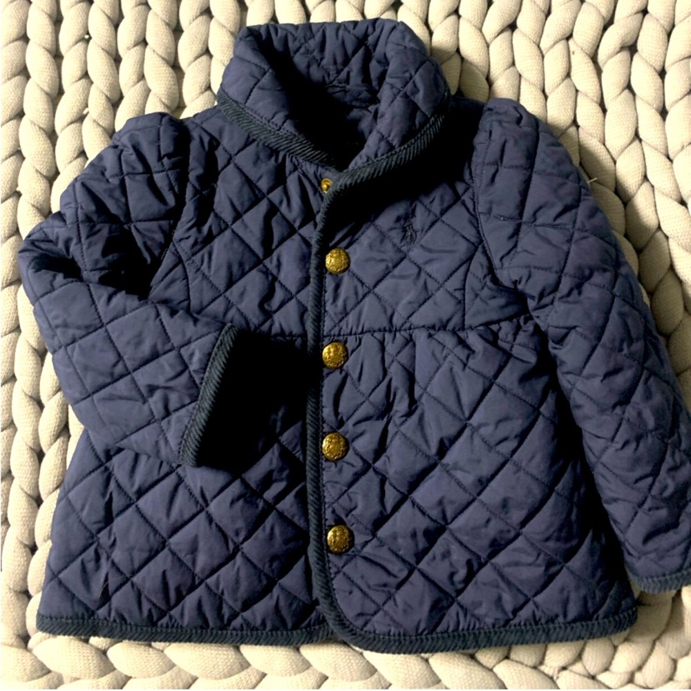 Ralph Lauren toddler Quilted Coat with pockets-. 2T very good condition.